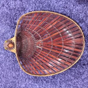 Vintage Wicker Eagle Head Wall Decor
